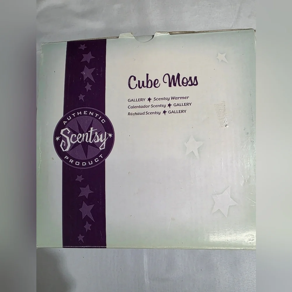 Scentsy Gallery Cube Moss Electric Full Size Ceramic Wax Warmer Retired